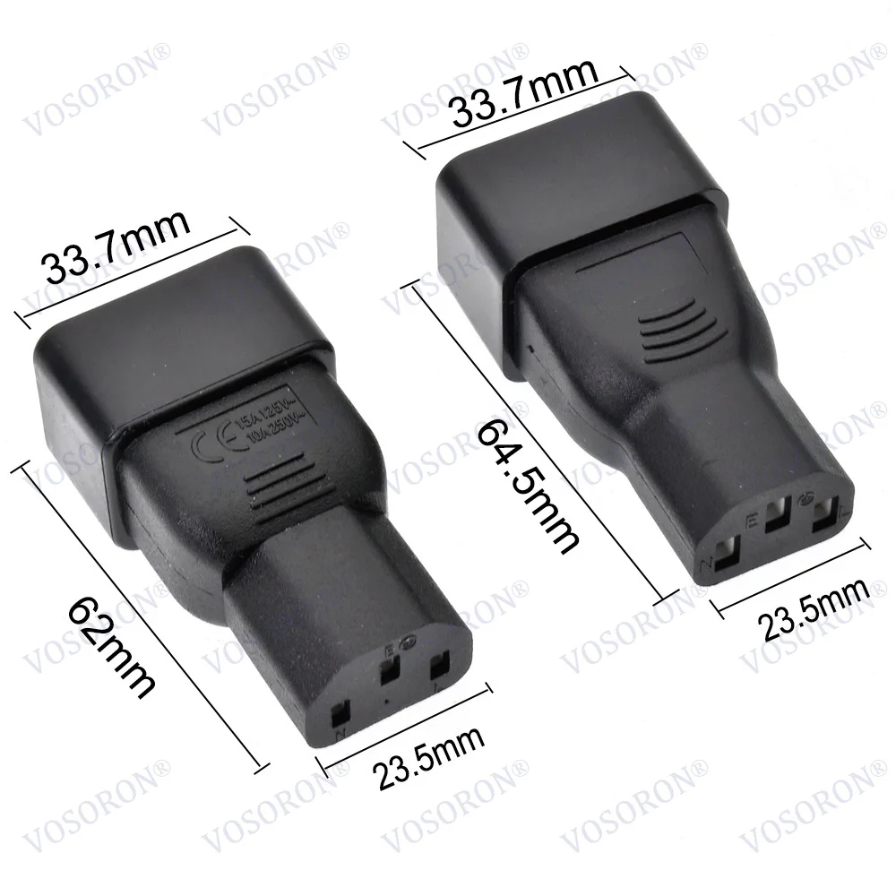 AC Adapter IEC 320 C13 to C20 IEC 16A to 10A C20 16A C13 10A Power Connector plug adapter,ac adapter,power plug connector