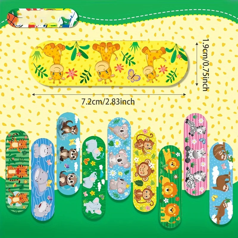 30/50pcs Christmas Elements Bandaid) PE Cartoon Bandages Flexible Adhesive Colorful Cute Bandages Fingertip Breathable Stickers