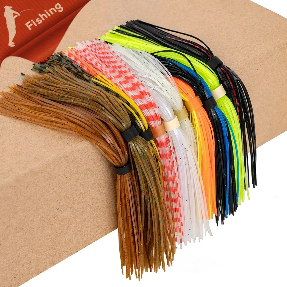 Mixed Color Silicone Skirts for Fishing Lures – 5-Pack Bundle