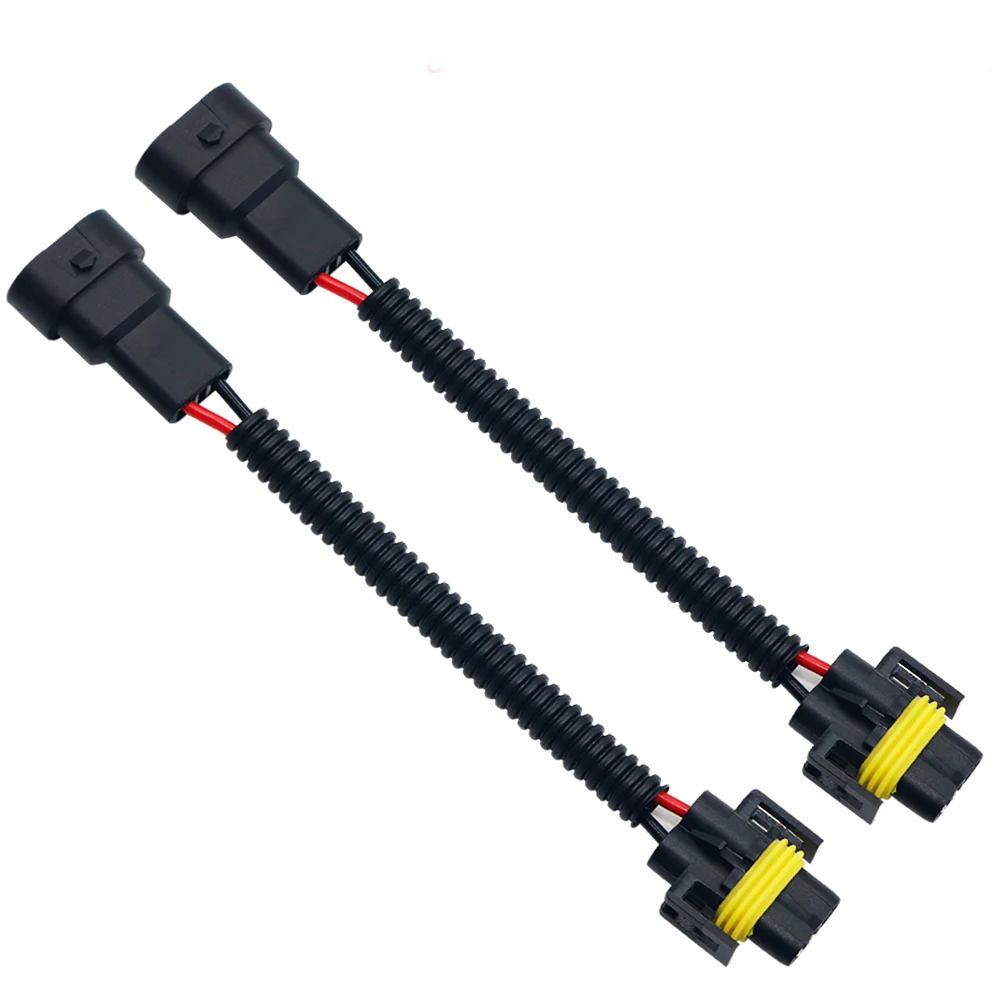 2x 9005 HB3 9006 HB4 To H11 Conversion Connector Wiring Harness Headlight Fog Light Socket Adapter
