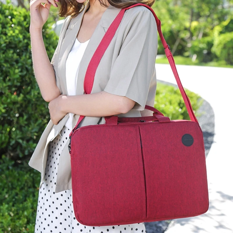 Computer Tote Bag Notebook Briefcase 15.6inch Laptop Shoulder Carrying Bag for Adult Gray/Black/Red/Blue