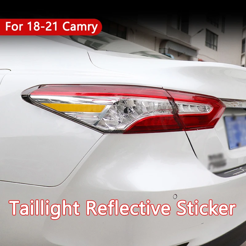 Car Taillight Reflector Sticker Reflective Tape Tail Light Warning Night Safety For Toyota Camry