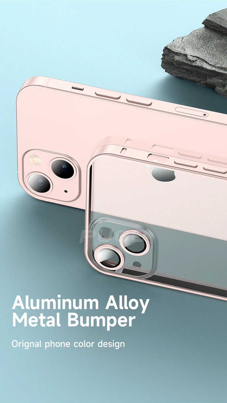 best case for iphone 13 pro max Luxury Aluminum Metal Bumper Case For iPhone 13 12 11 Pro Max With Glass Lens Protector Shockproof Matte Transparent Back Cover iphone 13 pro max leather case