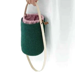 Simple Bag Belt Colorful Mix Leather Belt For Handmade Handle Bucket Shoulder Strap 83cm And 43cm PU Leather Bag Strap Handbag