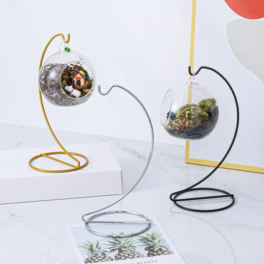 

Ornament Stand Holder for Glass Balls Spiral Design Holder with Stable Iron Base for Air Plant Terrarium Witch Ball Stand