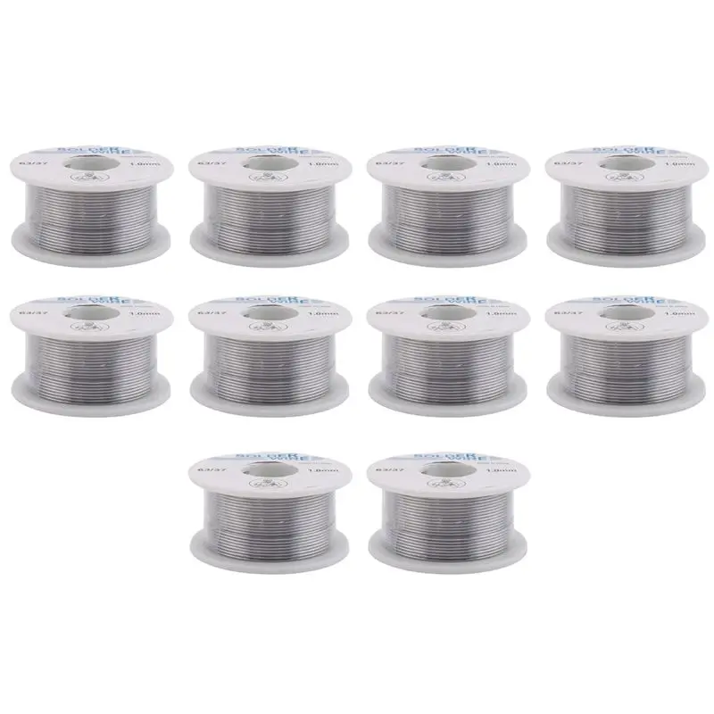 자동 납땜 도구용 AT29-10PCS 1.0mm 63/67 용접 와이어, 휴대용 가열 자동 납 공급 도구