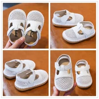 Summer Baby Girls Boys Sandals Anti-collision Infant Toddler Shoes Soft Bottom Kids Genuine Leather Shoes Children Beach Sandals 5