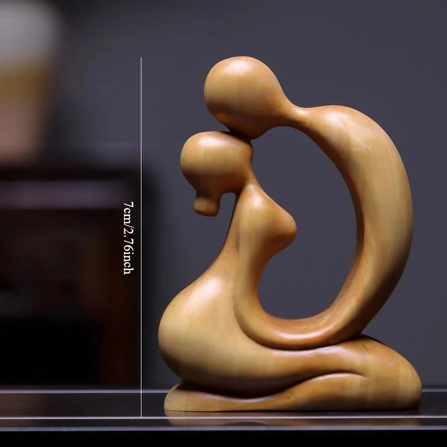 Boxwood Creative Modern Minimalist Wood Carving Ornaments Couple Home Decor Jane Eyre Art Wooden Living Room Ornaments