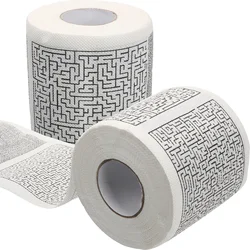 2 Rolls Paper for Toilet Decorate Soft Bathroom Tissue Printed Napkins Wood Pulp Used Supplies