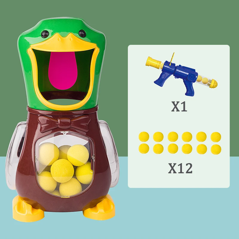 צעצועי ברווזים רעבים צעצועים אינטראקטיביים רובה מופעל באוויר רובה רך ירי מסיבה מצחיק משחק חדשני צעצוע לילדים