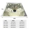 Grey Wolf Blanket Flannel Lightweight Sofa Throw Blankets For Home Bedroom Travel Throws Bedspread Quilt 3