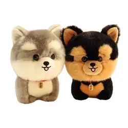 Kawaii Dog Puppy Toy Realistic Stuffed Husky/Corgi/chow chow/Akita Baby Doll Soft Cuddly Baby Accompany Toy Lovely Gift For Kids