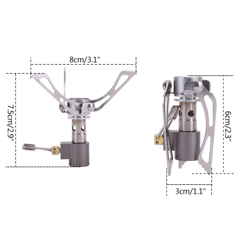 45g Mini Camping Oven Gas Stove Outdoor Portable Folding Survival Furnace Stove Pocket Picnic Cooking Gas Cooker