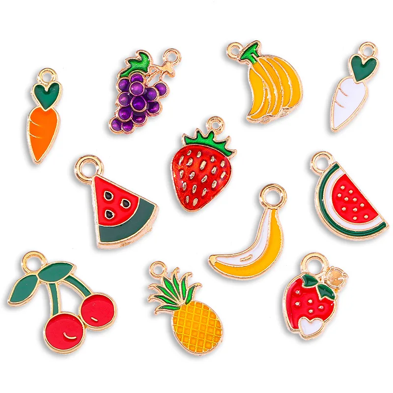 20pcs Fashion Mixed Color Cherry Fruit Pendant Set For Couple Bracelet Earring Necklace Phone