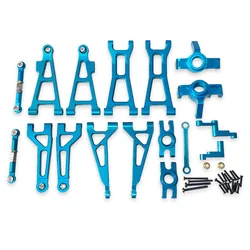 Enhanced RC Car Metal Upgrade Kit - Steering Cup, Swing Arm & Shock Tower Bracket Set (8-piece set)