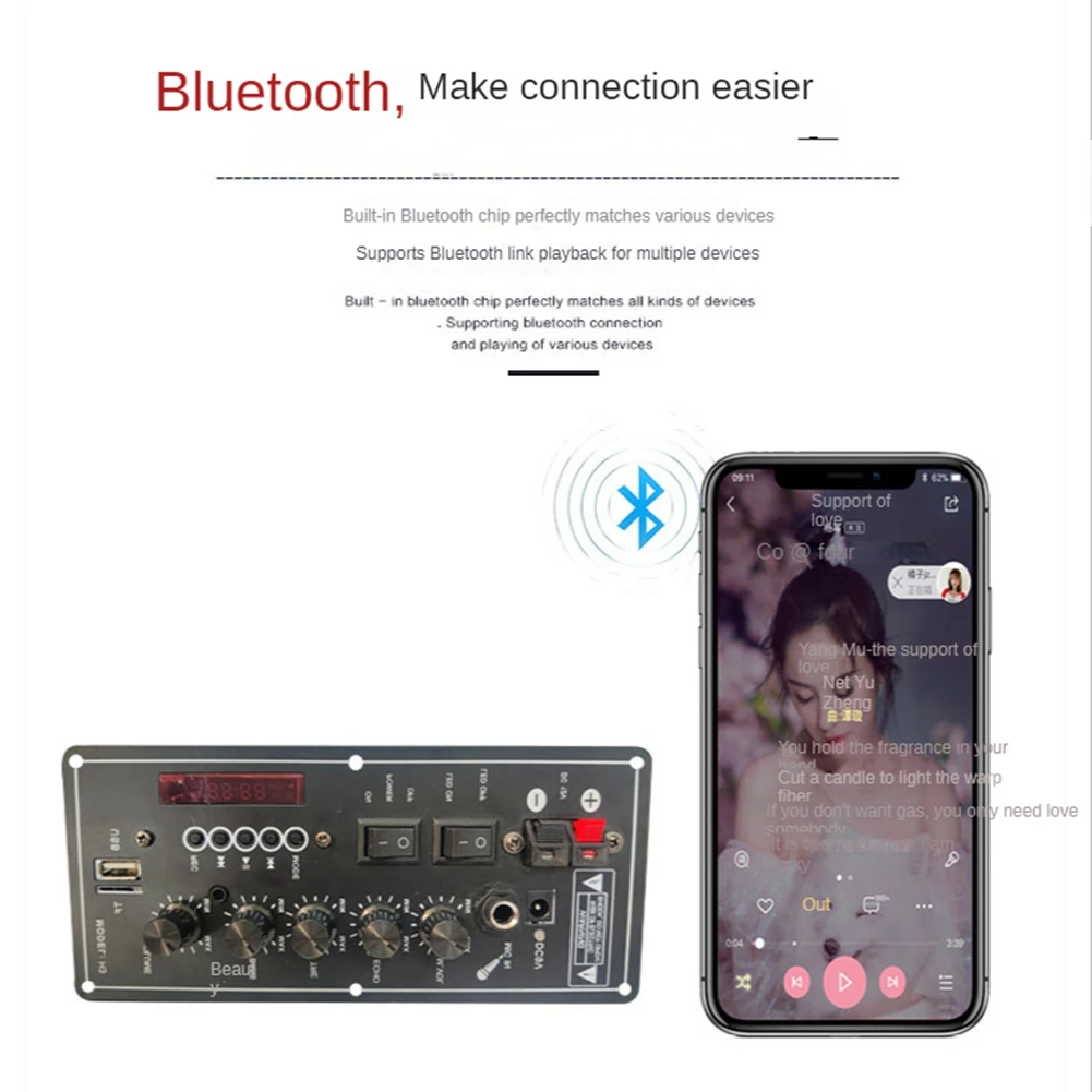 

Плата усилителя мощности 30 Вт-120 Вт, аудио, Bluetooth усилитель, USB, Dac, FM-радио, TF-плеер, сабвуфер, усилители «сделай сам»