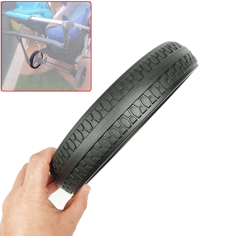 Back Tire For Mountain Buggy Duet Rear Wheel Tyre Cover PU Tubeless Case DIY Baby Pushchair Replace Accessories