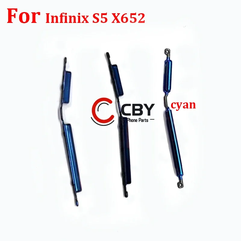 For Infinix S5 S5 Lite Power Volume Button Power ON OFF Volume Up Down Side Button Key Replacement Parts