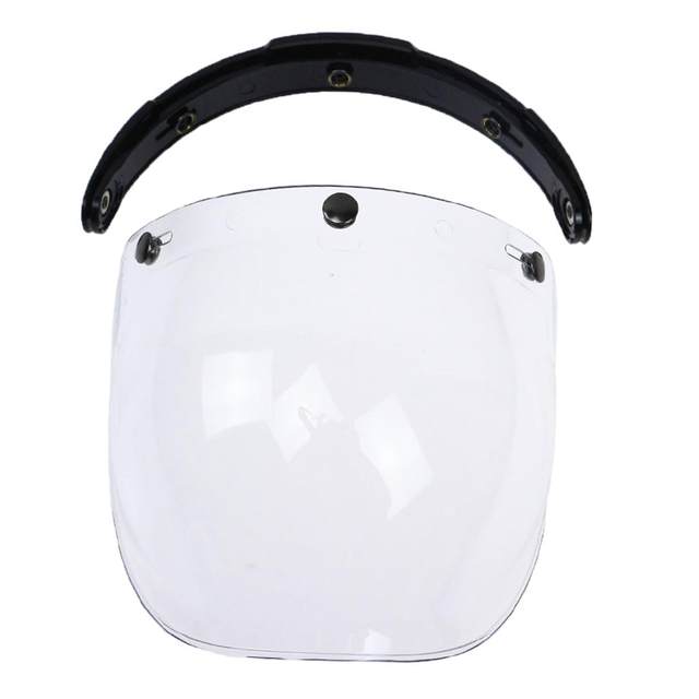 Motorcycle Helmet Visors Bubble 3 Up Open Face Anti-Fog
