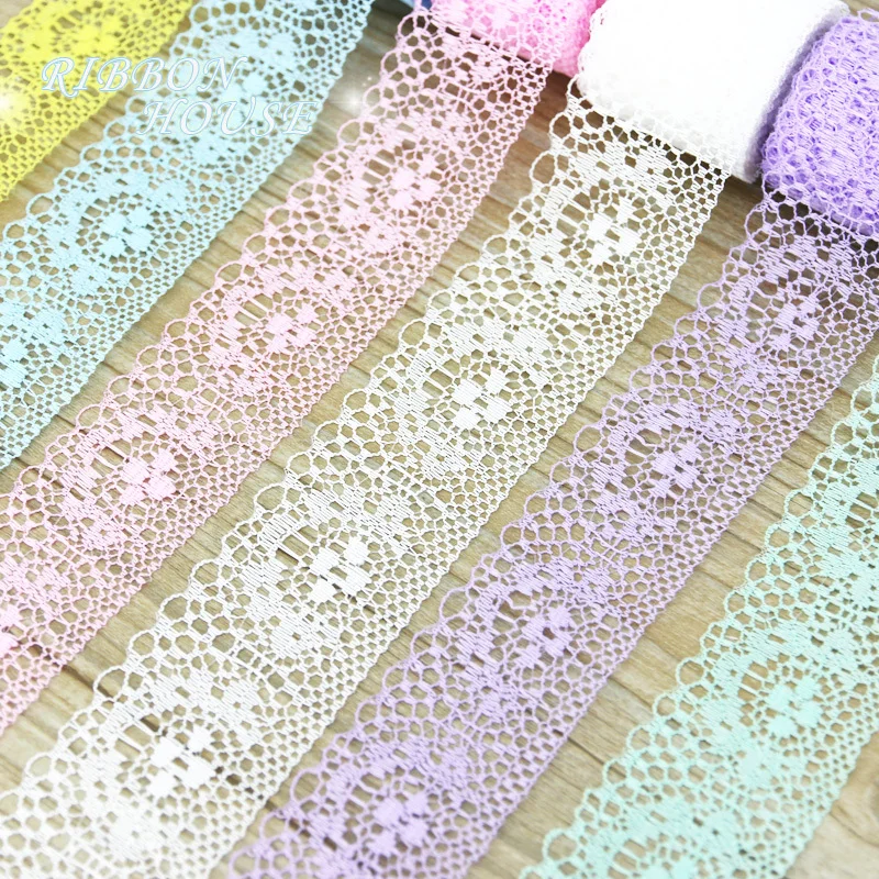 (10 Yards/roll) 40mm White Lace Fabric Webbing Decoration Packing Material Handmade DIY Lace