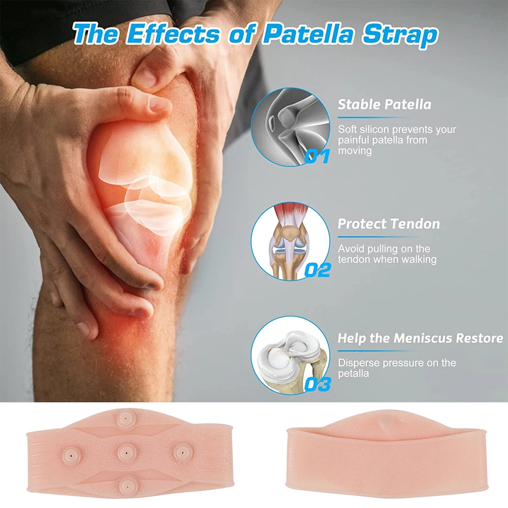BYEPAIN 1Pcs Magnet Therapy Knee Strap, Knee Pain Relief Support Brace Hiking, Soccer, Basketball, Running, Volleyball & Squats 5