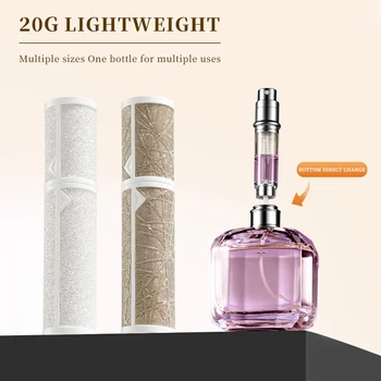5ml PU Leather Mini Perfume Atomizer Bottles Sprayer Ultra-light Portable Travel Perfume Bottle Customized Refillable Bottles
