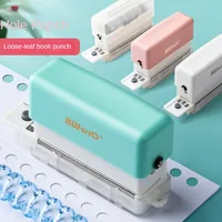 Mini 6-Hole Punching Machine DIY Book Page Stitcher Paper Binding Punch Planner Loose Leaf Paper Hole Puncher Office Stationery 1