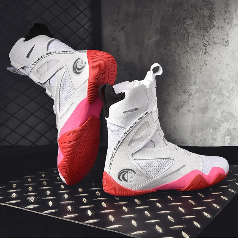Boxing Shoes Man White Fighting Shoes for Mens Luxury Brand Wrestling Boots Men Sport Sneakers