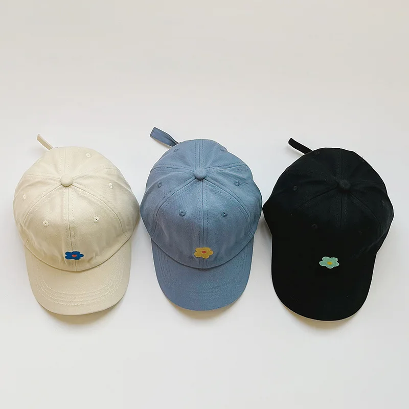 Kids Baseball Cap - Solid Color Cotton Sun Visor Hat for Ages 3-5