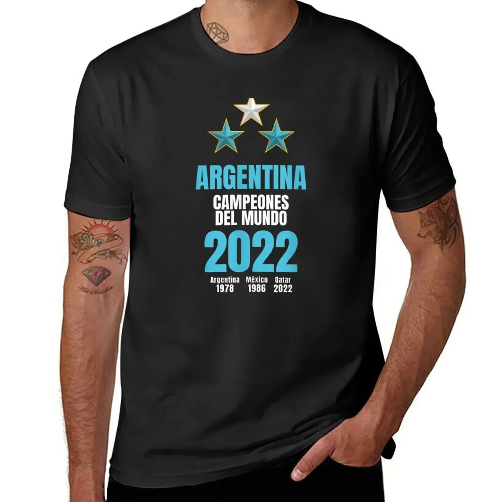 Argentina World Champion 2022 T-Shirt Plain Boys Animal Print Animal Prinfor Boys Abbigliamento Da Uomo