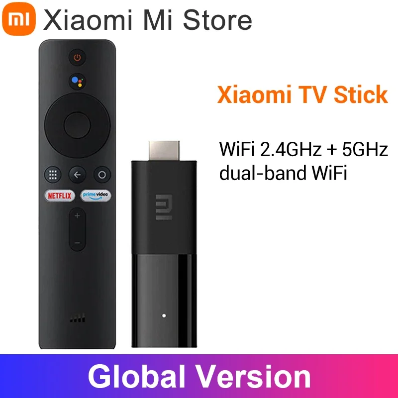 Versione Globale Xiaomi Mi Tv Stick Quad Core Hdr 1Gb Ram 8Gb Rom Android Tv 9.0 Bt4.2 Multi-Lingua 5.1 Dolby Surround Sound