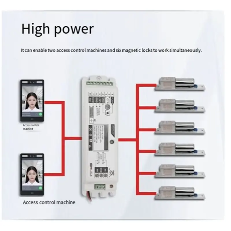 B27B 보안 카메라 전원 공급 장치 DC 12V 8A 도어 액세스 제어 시스템용 AC 220V 지연 시간 조절 가능