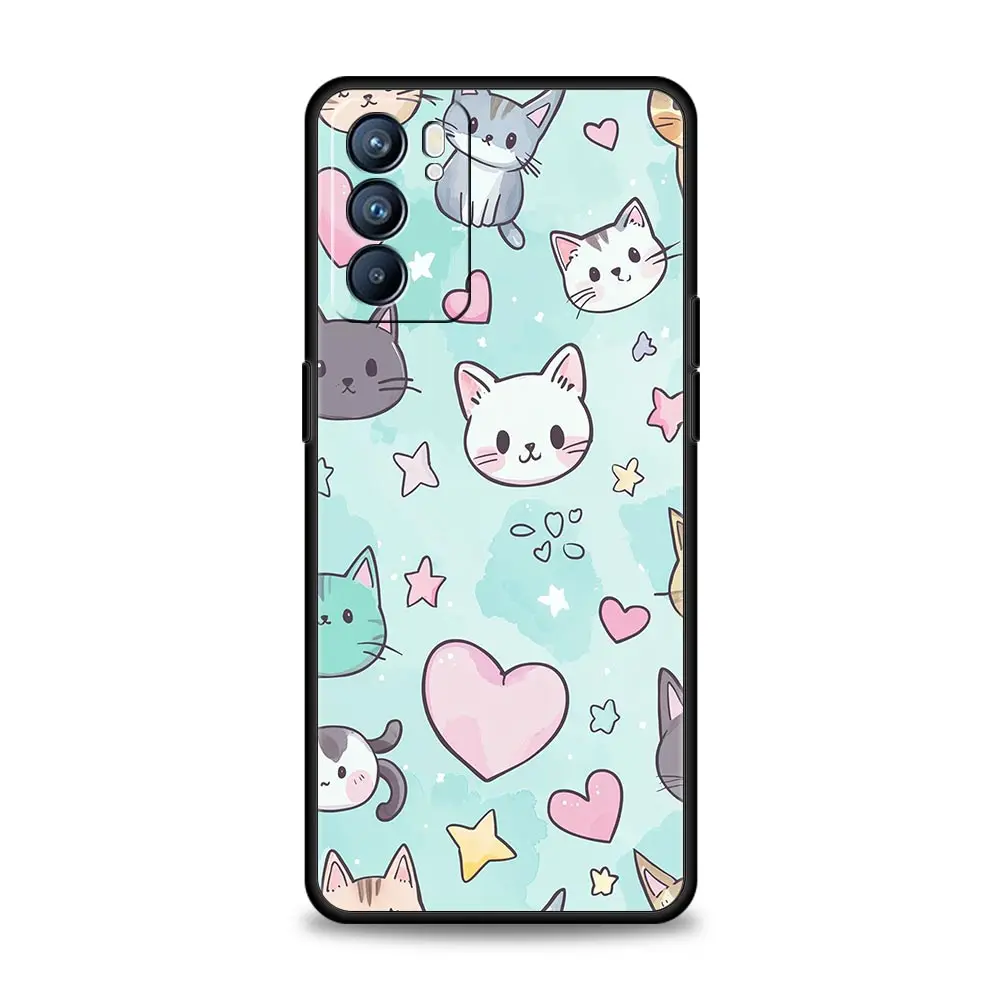 Adorable Cartoon Cat Phone Case Cover