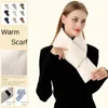 Simple Fashion Down Cotton Winter Mouth Loan Scarf Warm Thickened Down Cotton Scarf Soft Windproof Skiing Scarve Women Men 1