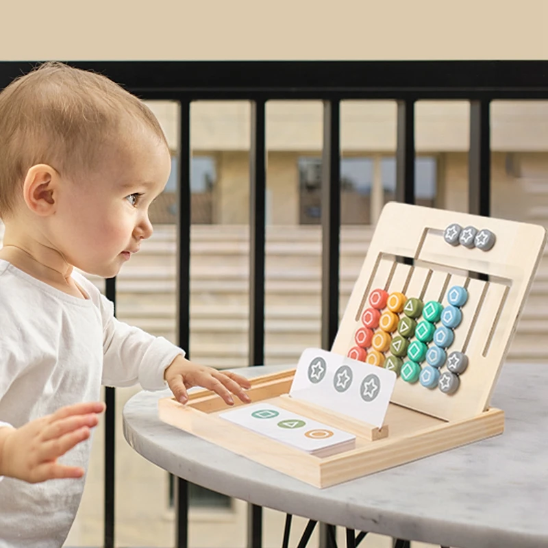 1 Set Wooden Spelling Word Puzzle Game Kid Montessori Educational Toys English Alphabet Learning Writing Skills with 26pcs Cards 2