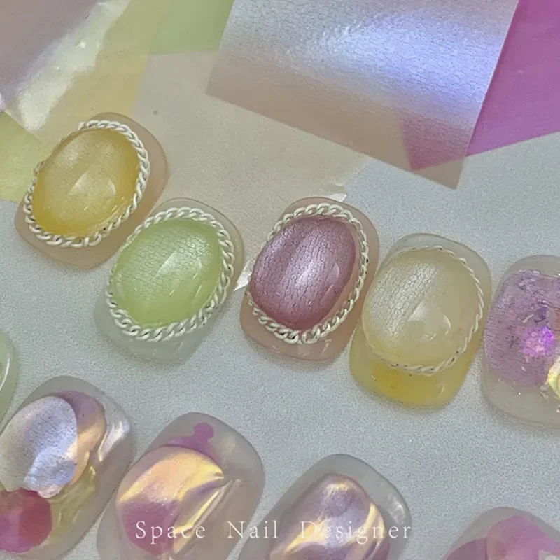 100cm 인어 껍질 네일 포일 전사지 카멜레온 스티커 화려한 네일 랩 홀로그램 쉘 네일 아트 장식