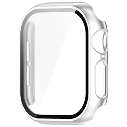 Premium Tempered Glass Screen Protector with Protective Cover - 42mm Series 11 10 (Bright silver)