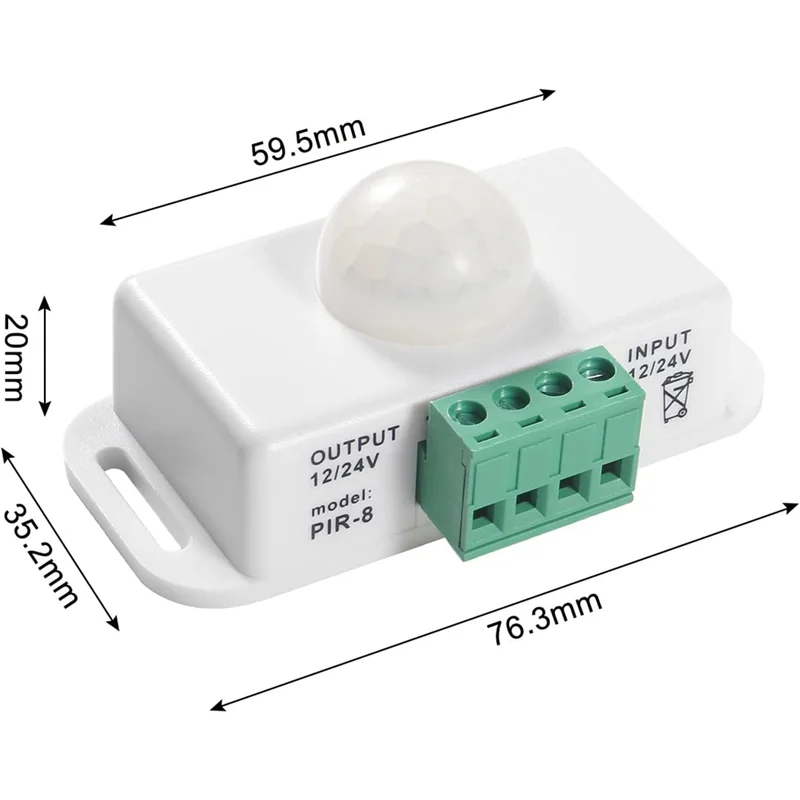 A34R DC 12V/24V 8A ü ܼ PIR   ġ LED Ʈ Ʈ ڵ, PIR  LED   ġ