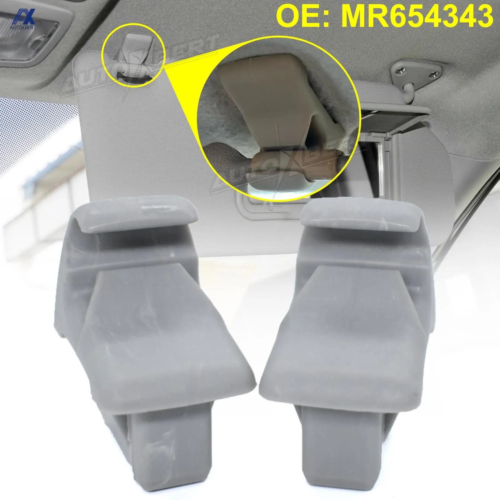 Interior Sun Visor Retainer Hook Clip For Mitsubishi Outlander, ASX, Lancer EVO (Replacement Bracket)