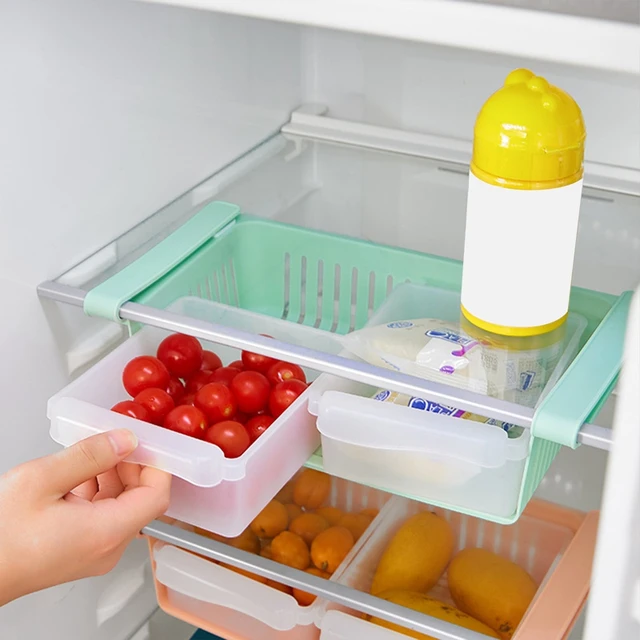 Organizador de cajón de nevera para cocina, organizador de