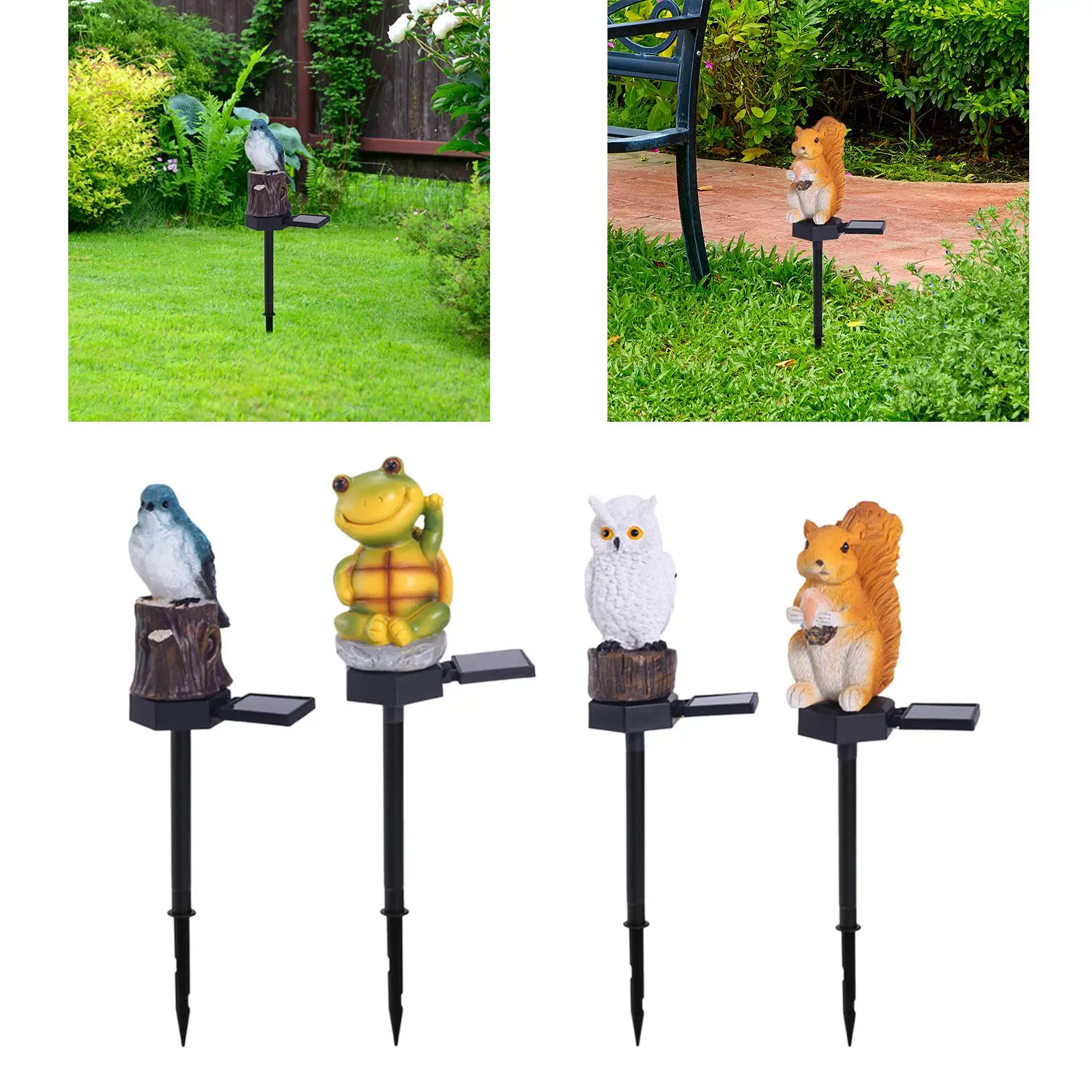 Solar Light Garden Stake Backyard Animal Statue LED Light up Decor for Courtyard Women Men Family Friends Landscape Farmhouse