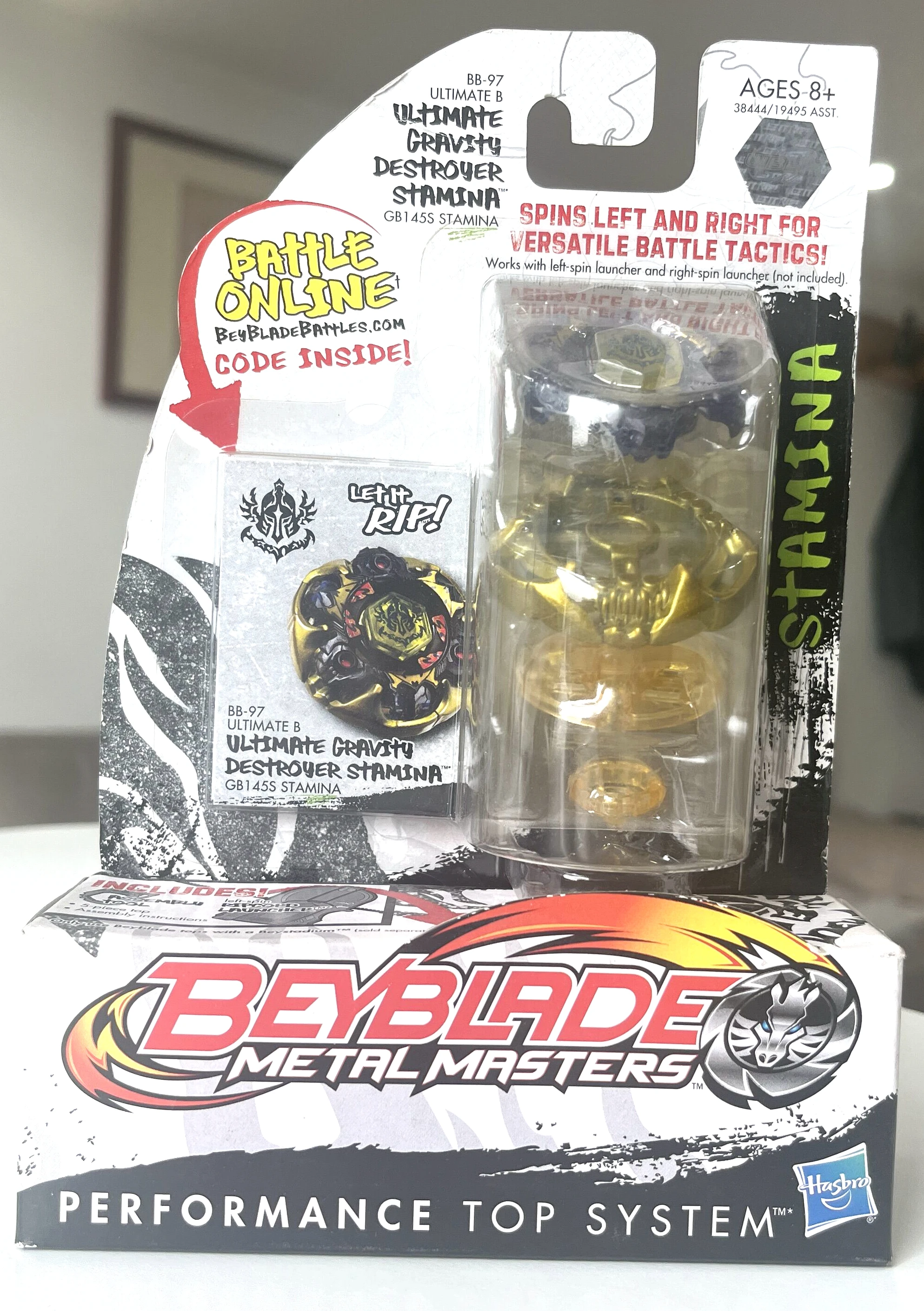 

Hasbro BB-97 Beyblade Ultimate Gravity Destroyer Stamina Metal Masters Spinner
