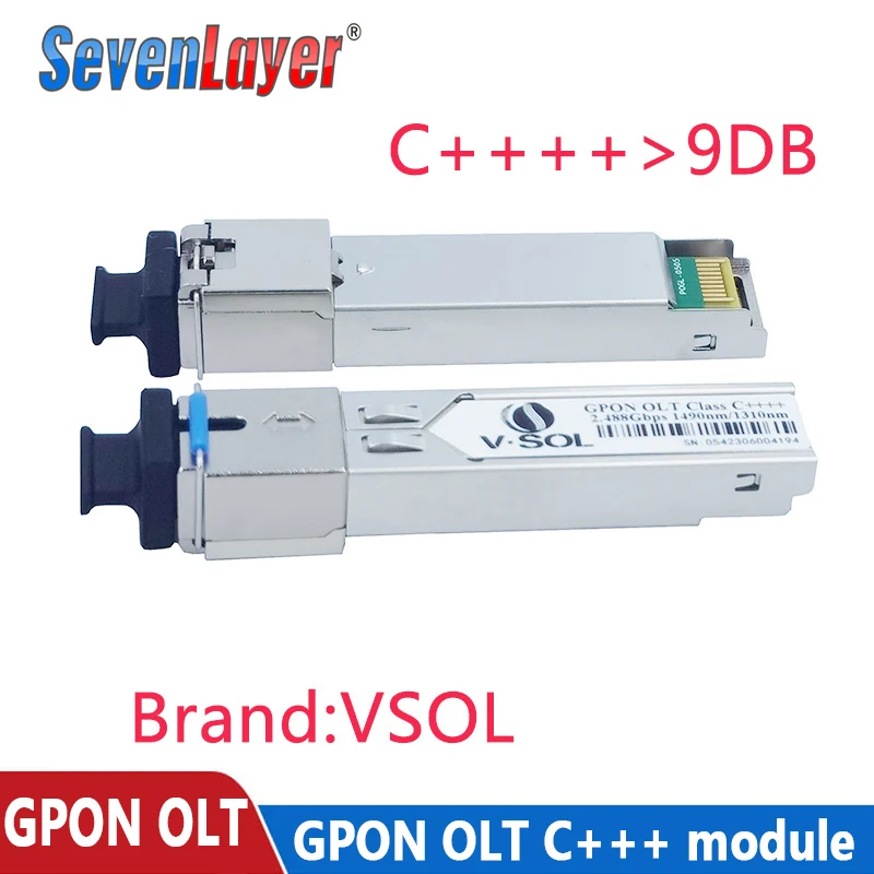 VSOL GPON OLT C+++ 20KM 7DB 8DB 9DB PON module SFP Modules SC port 1490/1310 Compatible With ZTE fiberhome