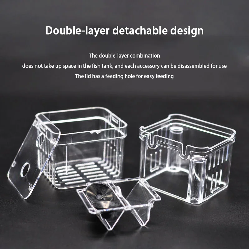 Aquarium Fish Breeder Box Durable Betta Fish Tank Breeding Isolation Box Hatching Incubator For Baby Shrimp