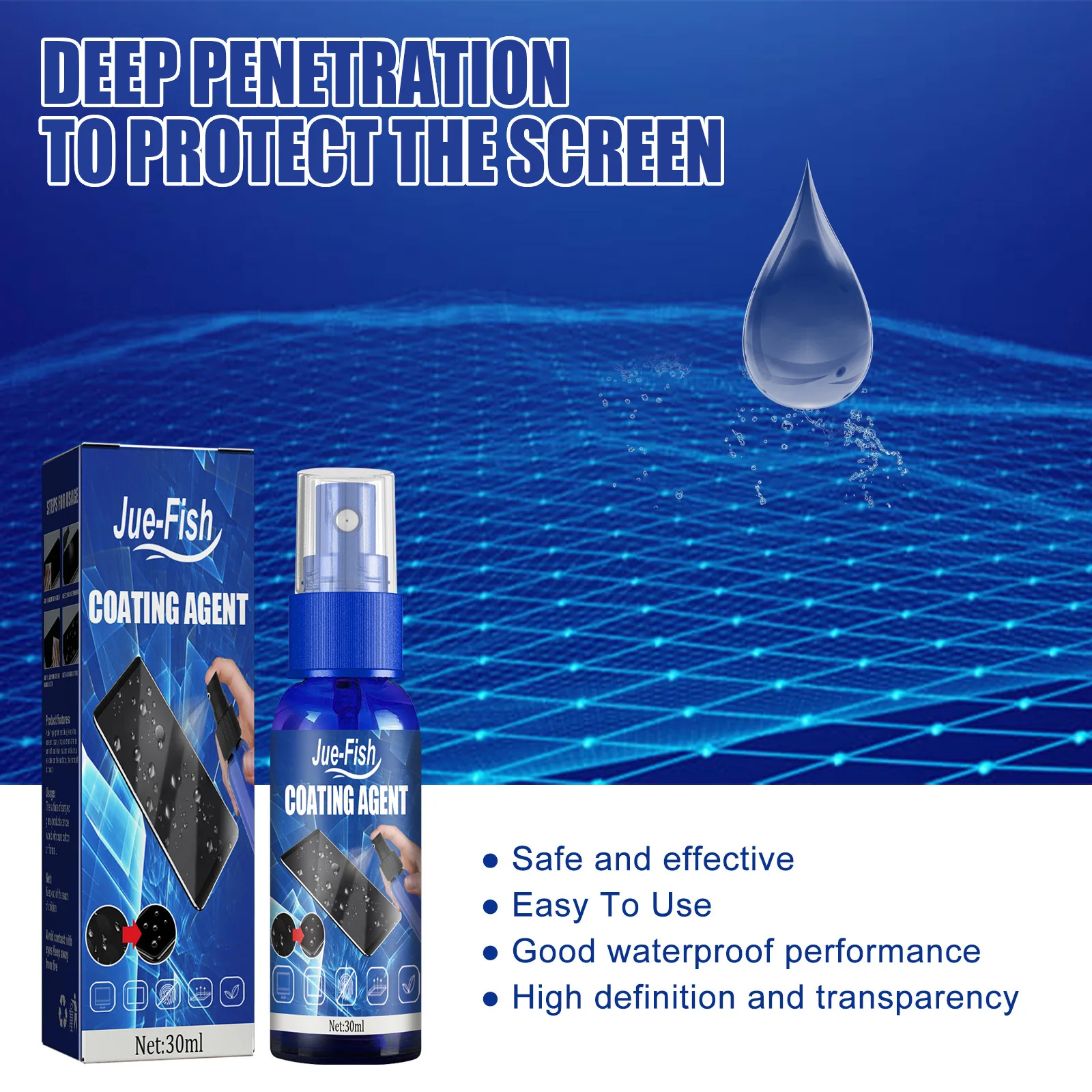 Screen protector spray Liquid Screen Protector Spray Screen Hydrophobic Coating Protect Film Anti-scratch Anti-fingerprint Reparatie Oleophobic Agent