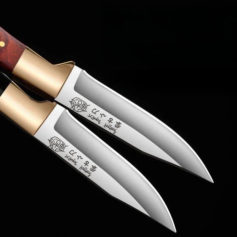 Description Picture 6 of itemFruit Knife Hand Held Small Knives For Lamb Eating Portable Dining Knife Kitchen Small Knife With Leather Cover  keychain