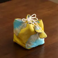 Chinese Style Teacup Drawstring Cloth Pouch Breakage-proof Portable Small Item Pouch Multifunctional Print Embroidered Handbag 2