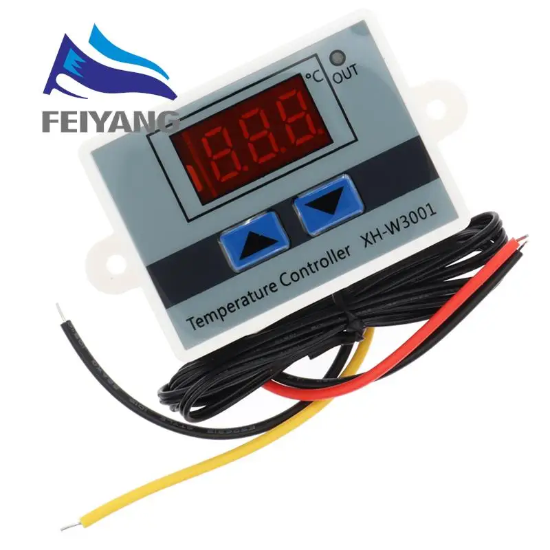 XH-W3001 12V Digitale Thermostaat met Sonde, Digitaal Lcd-display Temperatuurregelaar Hoge Nauwkeurigheid Controller 0,1 ℃ Microcomputer Thermoregulator Thermokoppel Thermostaat