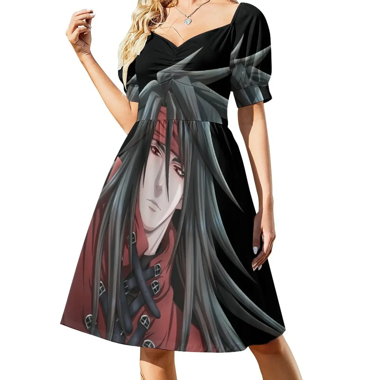 Vincent Valentine: Vestido Bury the Light de manga corta, vestidos de fiesta de verano para mujer
