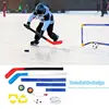 Hover Soccer Toys Set Anti-Bump High-Elasticity 2 In 1 Hockey Toys Hockey Net Targets Hockey Indoor Goal Set Indoor Mini Goal 3
